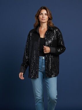 Future Collective Button Down Sequined s
Shacket